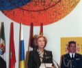 S.M. la Reina, durante la inauguración del Congreso Europeo de Mujeres Rurales, organizado por el Instituto de la Mujer