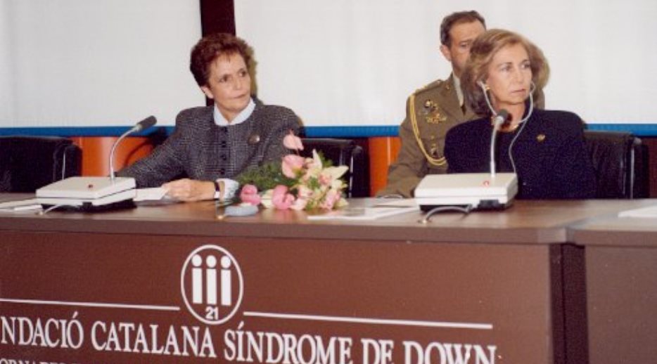 Su Majestad la Reina durante la Clausura de las Jornadas sobre el Síndrome de Down
