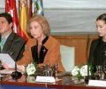 S.M. la Reina, durante su intervención en las Jornadas conmemorativas del X Aniversario de la Convención de Naciones Unidas sobre Derechos del Niño