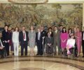 S.M. la Reina, con miembros del CERMI y una delegación del FED, a los que recibió en Audiencia, con motivo de la celebración de su Asamblea General