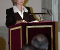 S.M. la Reina, durante la presentación del proyecto de construcción de la Residencia-Centro de Día y Centro de Investigación del 'Proyecto Alzheimer'