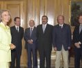 Su Majestad la Reina con los colaboradores en el Proyecto Alzheimer de la Fundación Reina Sofía
