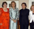 La Reina, con la ministra Salgado, Josep Pons y Ana María Sánchez