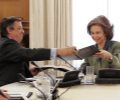 Doña Sofía y el Presidente de la Mutua Madrileña Automovilística
