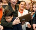 Doña Sofía, durante el acto