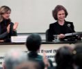 Doña Sofía junto a la ministra de Ciencia e Innovación durante el acto