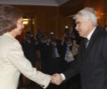 Pasqual Maragall recibe el saludo de Su Majestad la Reina