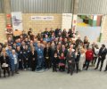Doña Sofía junto a los miembros del patronato de la Fundación Banco de Alimentos de Valladolid y voluntarios de la entidad