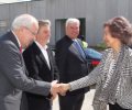 Su Majestad la Reina Doña Sofía saluda al presidente de FESBAL, Nicolás María Palacios Cavero
