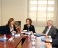Doña Sofía durante la reunión mantenida con los miembros del comité científico asesor de la Fundación CIEN