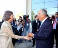 Su Majestad la Reina Doña Sofía recibe el saludo del presidente de la República Portuguesa, Marcelo Rebelo De Sousa