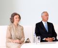 Doña Sofía y el presidente de la República Portuguesa, Marcelo Rebelo De Sousa en la mesa presidencial