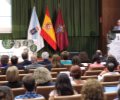 Su Majestad la Reina Doña Sofía en primera fila de asientos durante la la conferencia a cargo de Harald-Jürgen Hampel, de la Universidad de la Sorb...