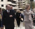 Doña Sofía se dirige al Auditorio Carlos Saura 