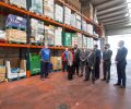 Su Majestad la Reina Doña Sofía durante su visita al Banco de Alimentos de Ávila