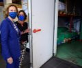 Doña Sofía recorrió las instalaciones del Banco de Alimentos de Cantabria