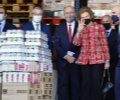 Doña Sofía durante su visita a las instalaciones del Banco de Alimentos de Málaga - Bancosol