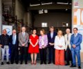 Doña Sofía con personal del Banco de Alimentos de Soria tras su visita