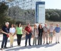 Fotografía de grupo de Doña Sofía y las autoridades que la recibieron a su llegada