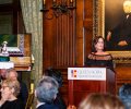 Vista del Salón durante las palabras de la presidenta de la Fundación Queen Sofía Spanish Institute, Pilar Lladó 