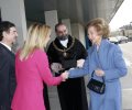 Su Majestad la Reina Doña Sofía a su llegada al Campus de Montepríncipe fue recibida por la alcaldesa de Alcorcón, Candelaria Testa