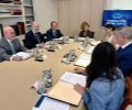 Doña Sofía en un momento durante la reunión del Patronato de la Fundación Reina Sofía