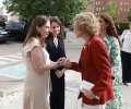Su Majestad la Reina Doña Sofía recibe el saludo de la directora gerente de la Fundación Centro de Investigación de Enfermedades Neurológicas (CIEN...